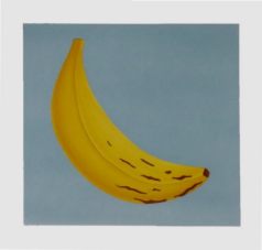exercices � l'a�rographe d'une banane r�aliste � la peinture acrylique