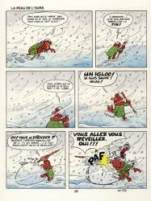 planche BD de l'album noir et serr� o� un homme dans la neige confond un ours avec un igloo