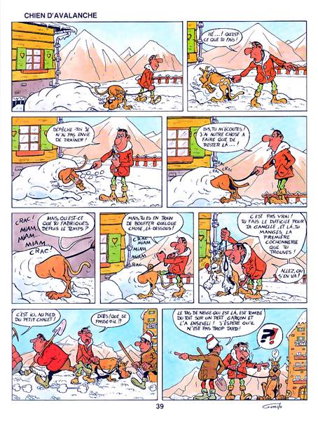 gag BD humour noire sur un enfant enseveli par la neige