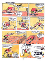 BD humour noire sur l'arm�e avec des grenades comme balle de tennis