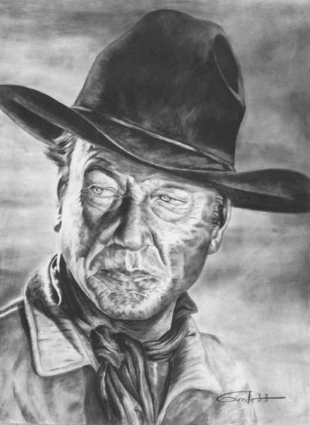 dessin � l'estompe de Gary Cooper