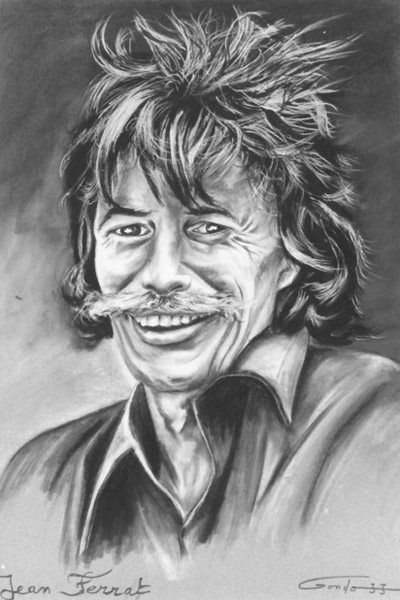 dessin � la craie de Jean Ferrat