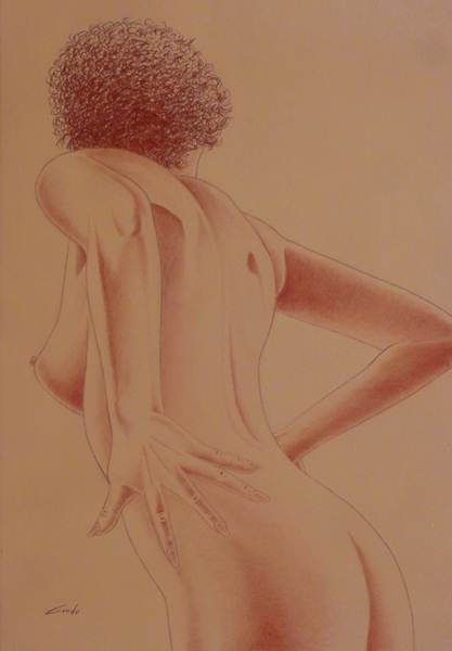 corps de femme dessin� � la sanguine