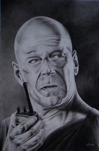 portrait dessin� de bruce willis