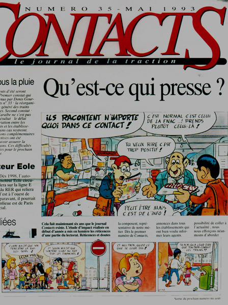 llustration pour la revue Contacts journal des conducteurs de train