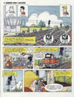 planche de bandes d�ssin�es en couleur sur la s�curit� sncf sur les voies entre le conducteur et les aiguilleurs