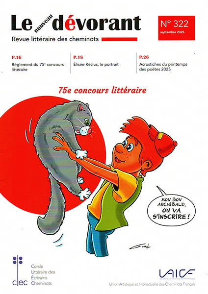 Dessin d'un enfant qui tient à bout de bras son chat